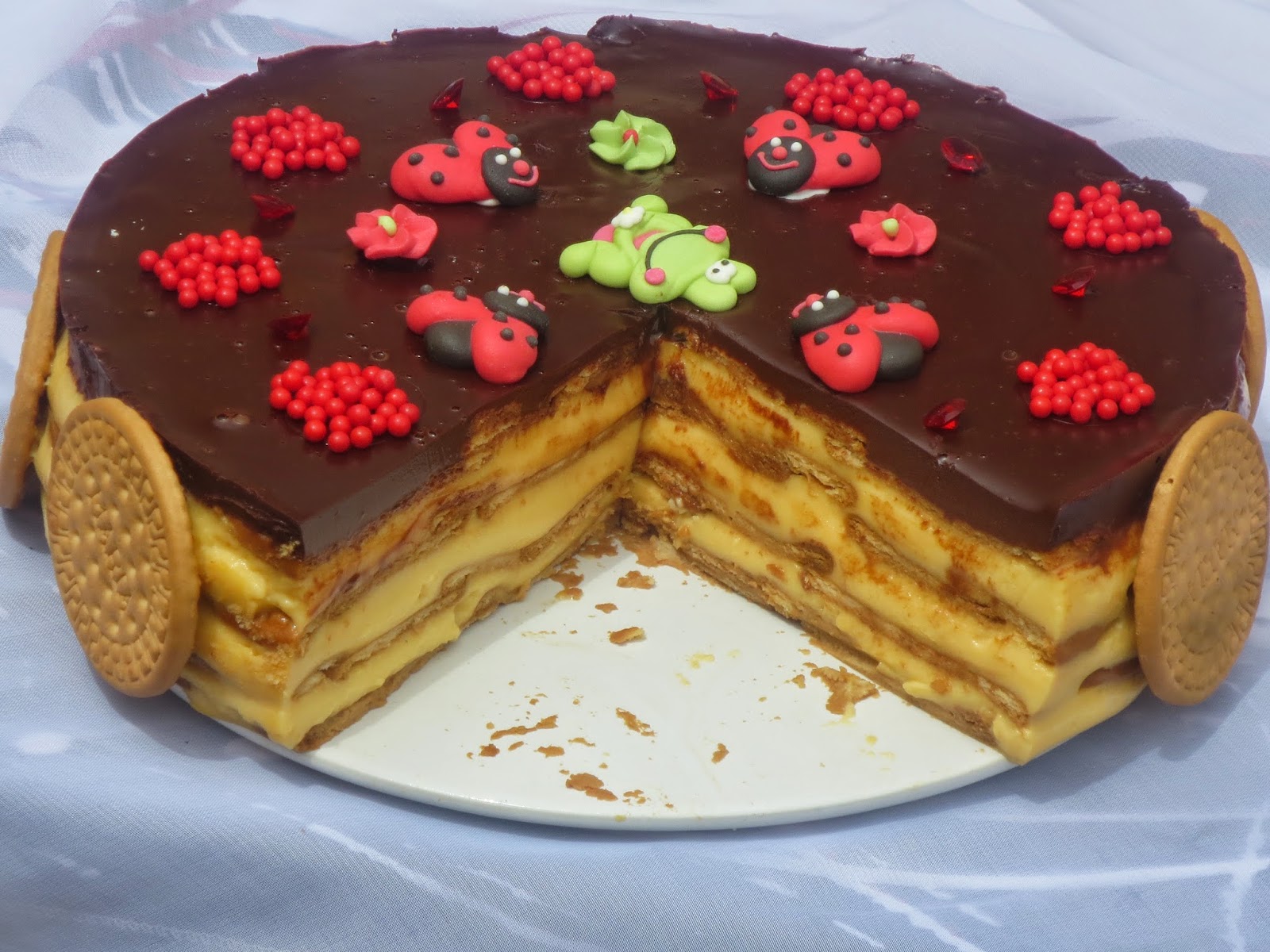 Tarta de galletas y flan Thermomix