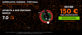 888sport bienvenida 150 euros + supercuota 7 Ronaldo marca Hungria vs Portugal 22 junio 888sport bienvenida 150 euros + supercuota 7 Ronaldo marca Hungria vs Portugal 22 junio
