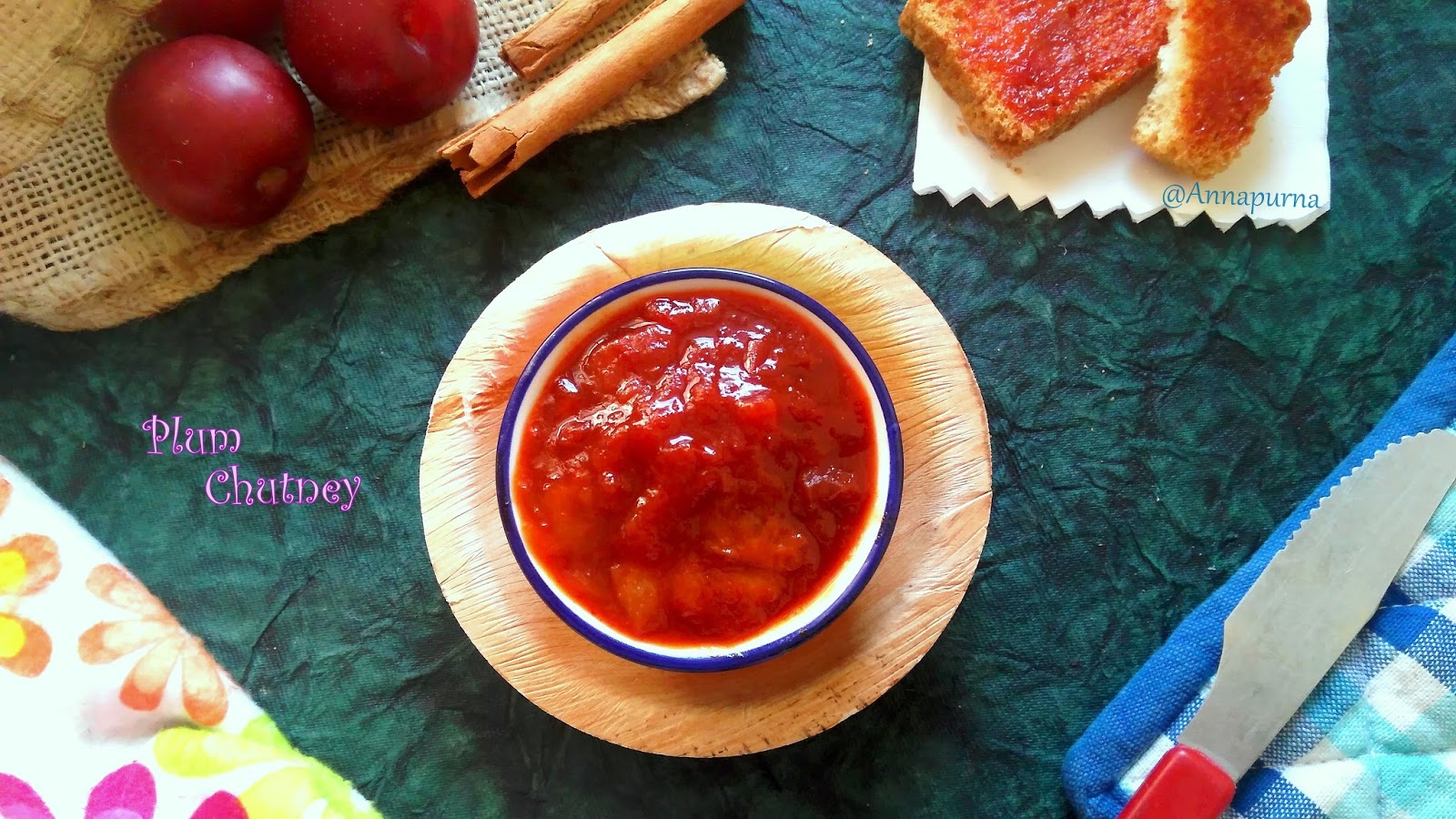 Annapurna Aloo Bukhare Ki Chutney / Fresh Plum Chutney