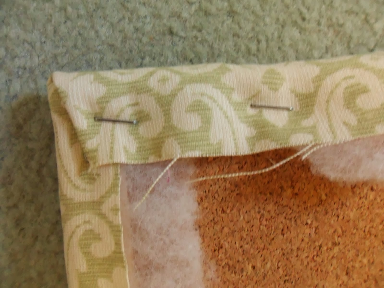 gillyflower How to Make a Fabric Covered Notice Board