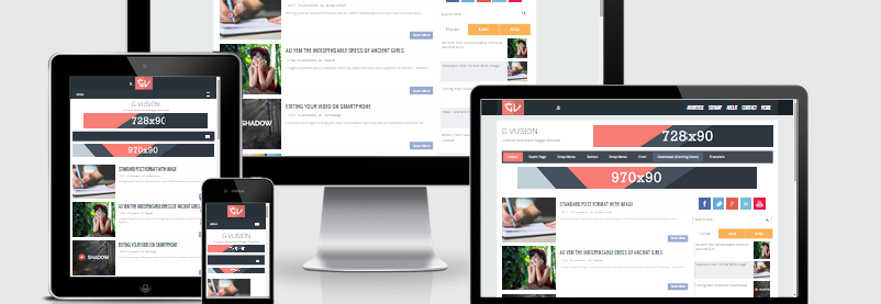 G Vusion Responsive 2 Blogger Template