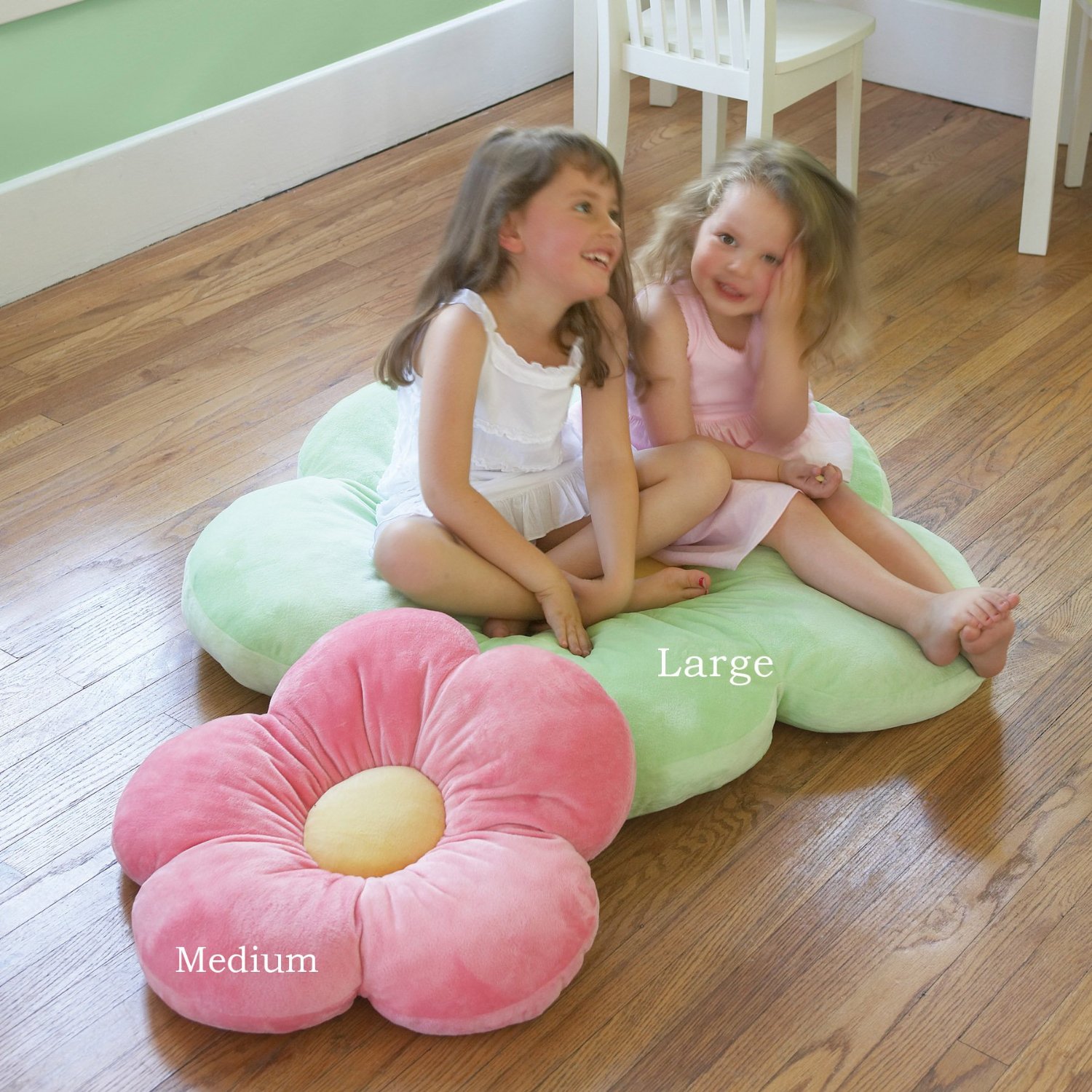 35" Large Pink Daisy Flower Pillow, Baby Lounger, Girls Room & Baby