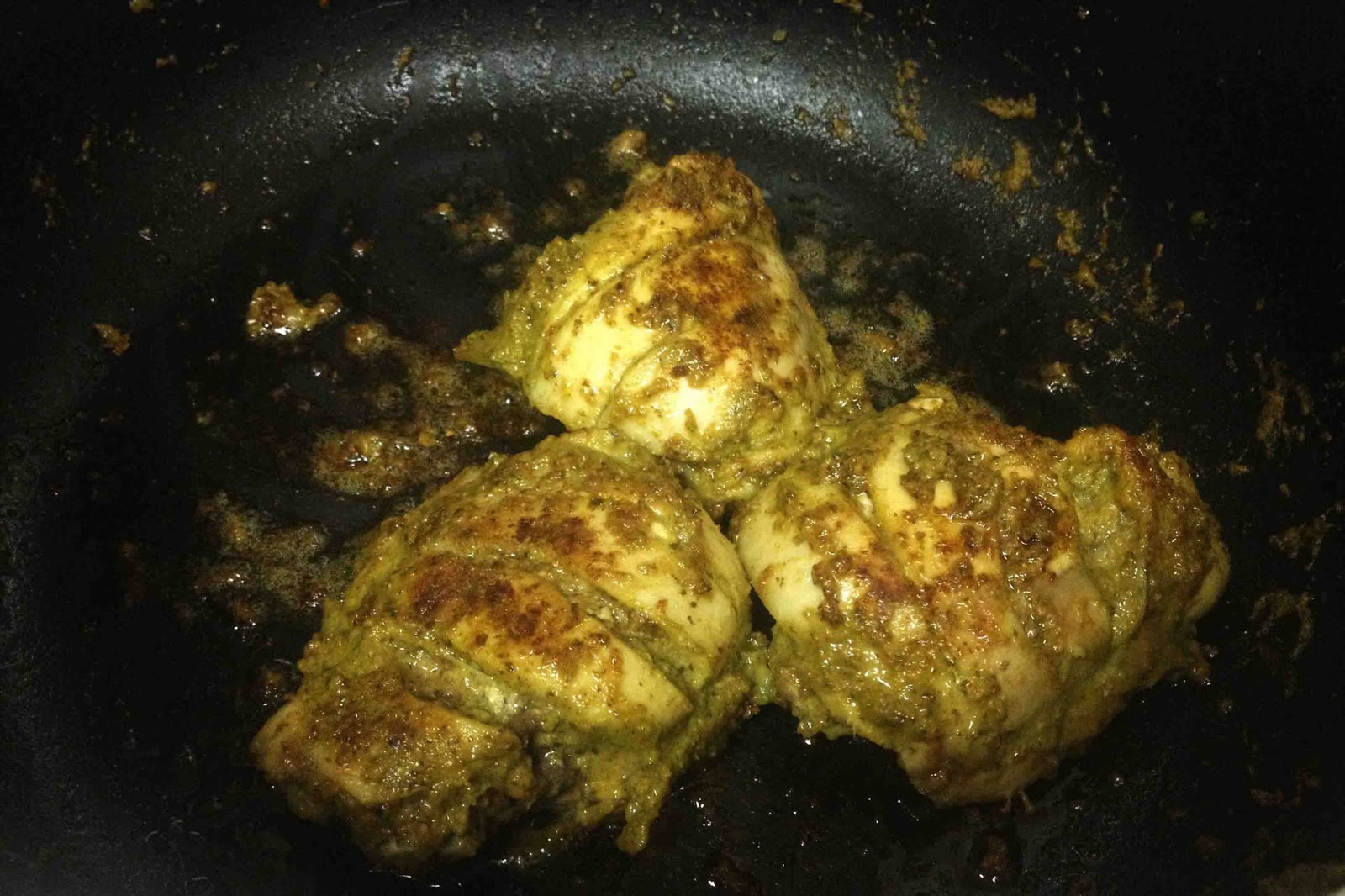 GREEN CHICKEN NO ONION NO GARLIC RECIPES / OIL LESS CHICKEN THIGH RECIPES