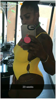 Serena Williams flaunts her baby bump on Snapchat 