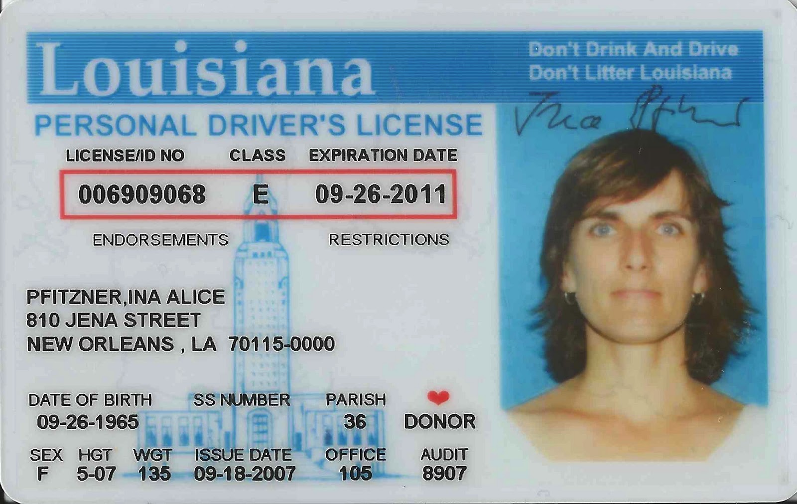 New Louisiana Drivers License Nar Media Kit