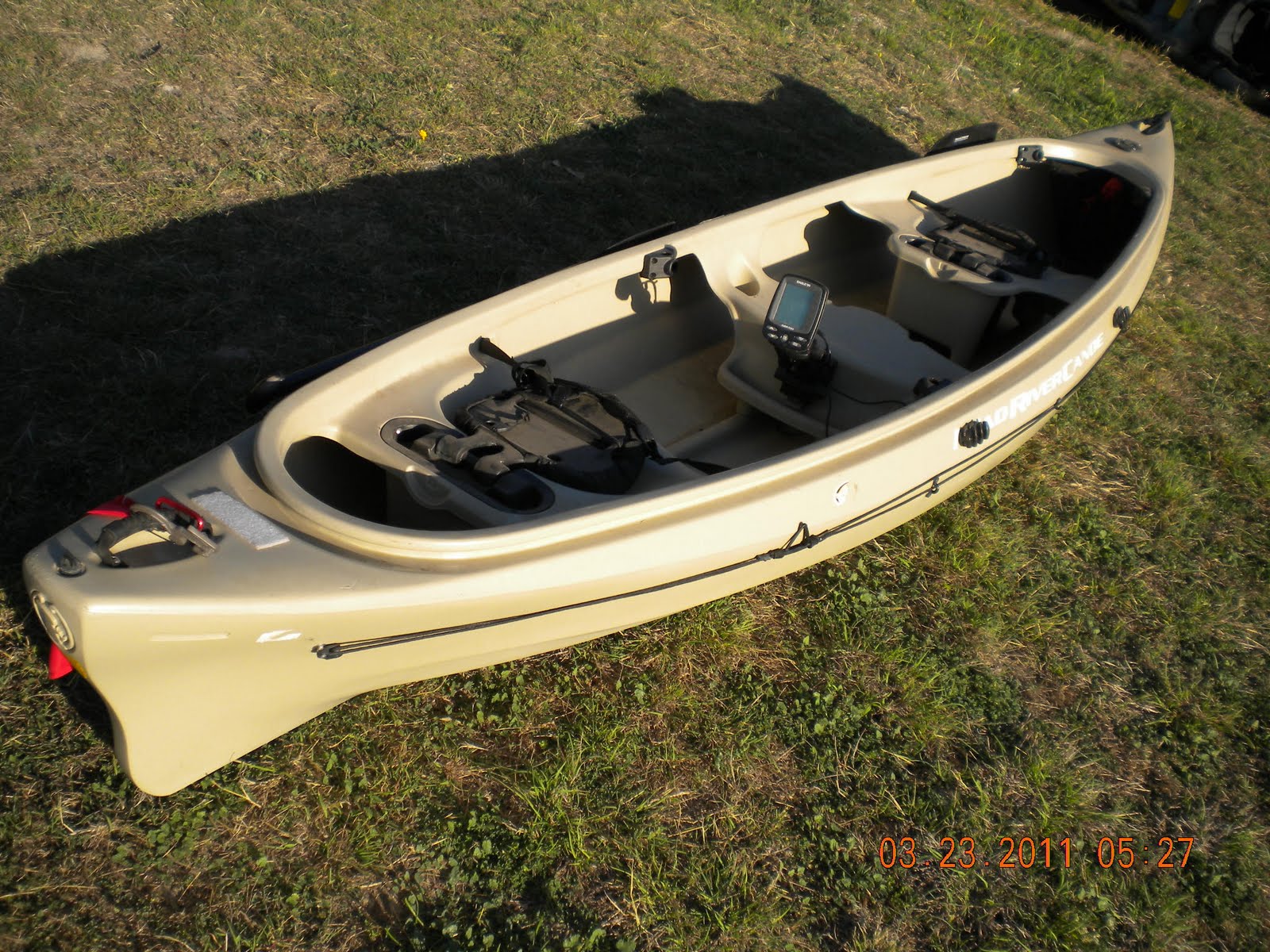 Justin And Fish Mad River Canoe Fishing Setup