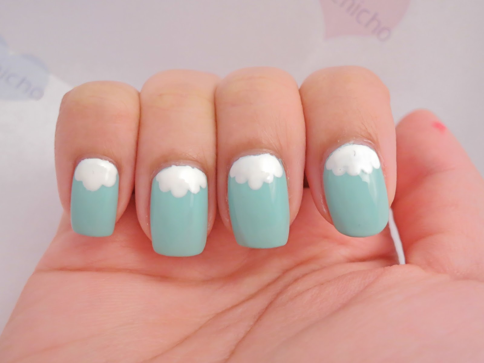 Half Moon Nail Design PPT Background - wide 2