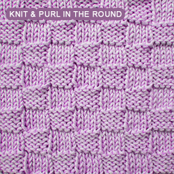 [Knit and Purl in the round] Easy stitch patern for beginning knitters.