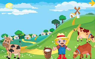 Illustration for a Google farmyard app for children