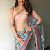 Gorgeous North Indian Model Kajal Agarwal Navel Photos In Pink Saree
