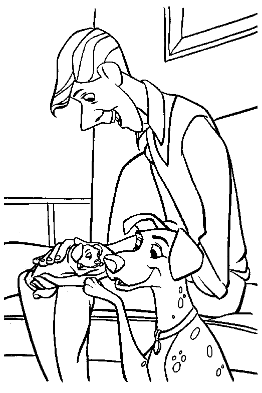DESENHO DE ROGER COM OS 101 D LMATAS PARA COLORIR PINTAR ESPA O 