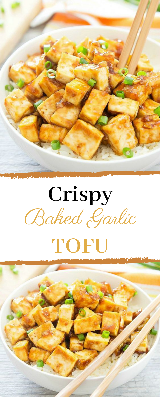 Crispy Baked Garlic Tofu #chinese #vegetarian