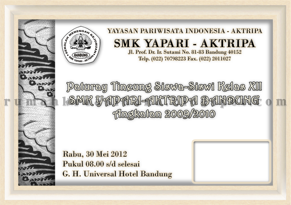 Image Desain Undangan Perpisahan Smk Yapari Aktripa Angkatan 2009 2010 