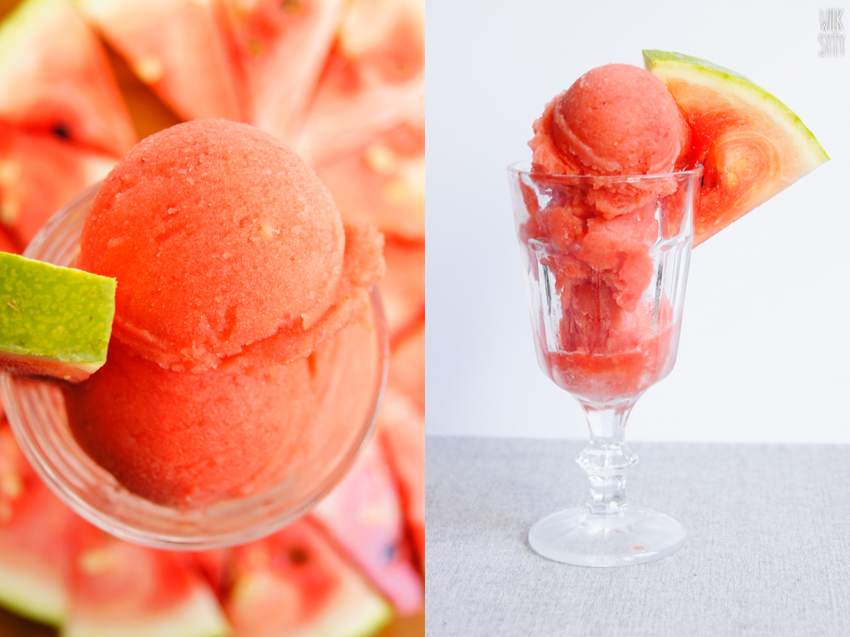 Sorbet arbuzowy (2 składniki) sorbet owocowy, naturalne lody, domowe lody