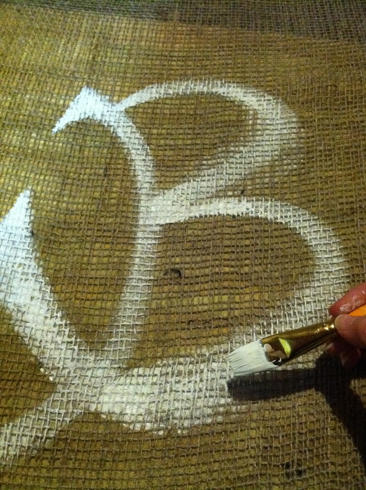 Downtime. Upcycle. Monogram Burlap Aisle Runner