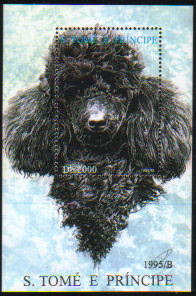 1995年サントメ・プリンシペ民主共和国 プードルの切手シート