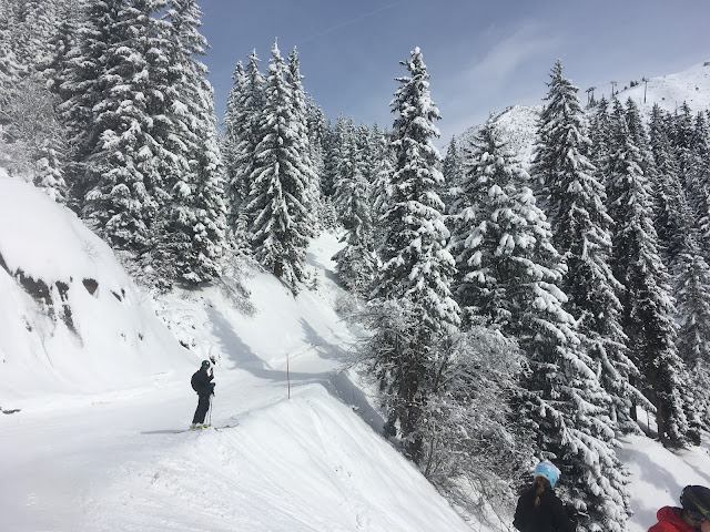 Part of Les Bols - the red run to Champagny - La Plagne Part of Les Bols - the red run to Champagny - La Plagne