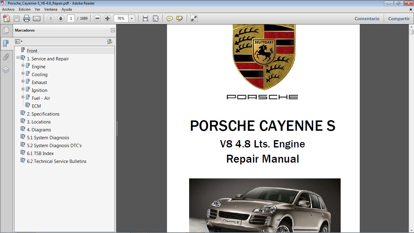 Manuales de Taller de PORSCHE Manual de Taller del PORSCHE CAYENNE S