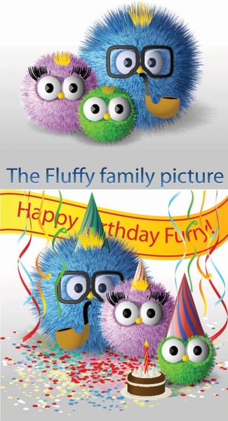 Cute hair bulb family vector Free Download vector