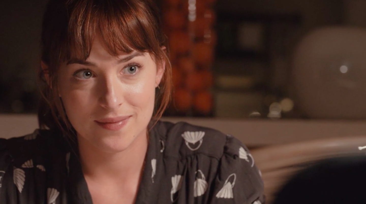 Fifty Shades Updates PHOTOS Screencaps of Dakota Johnson in Short