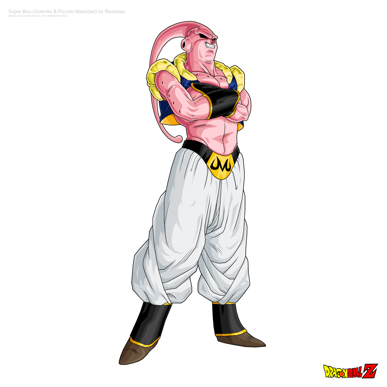 Goku/Majinbuu, Desenho por Defou-Aerographie