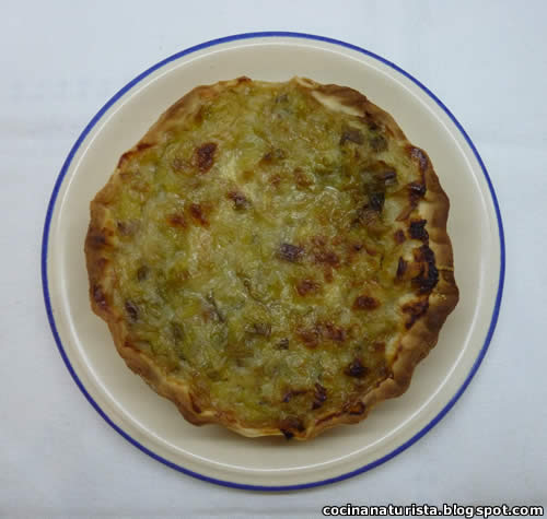 receta tarta de puerro y cebolla de verdeo