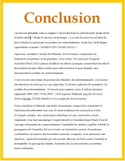 Conclusion rapport de stage , introduction, remerciement et conclusion de PFE - Exemples
