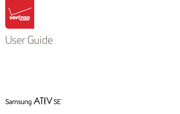 Samsung ATIV SE Manual