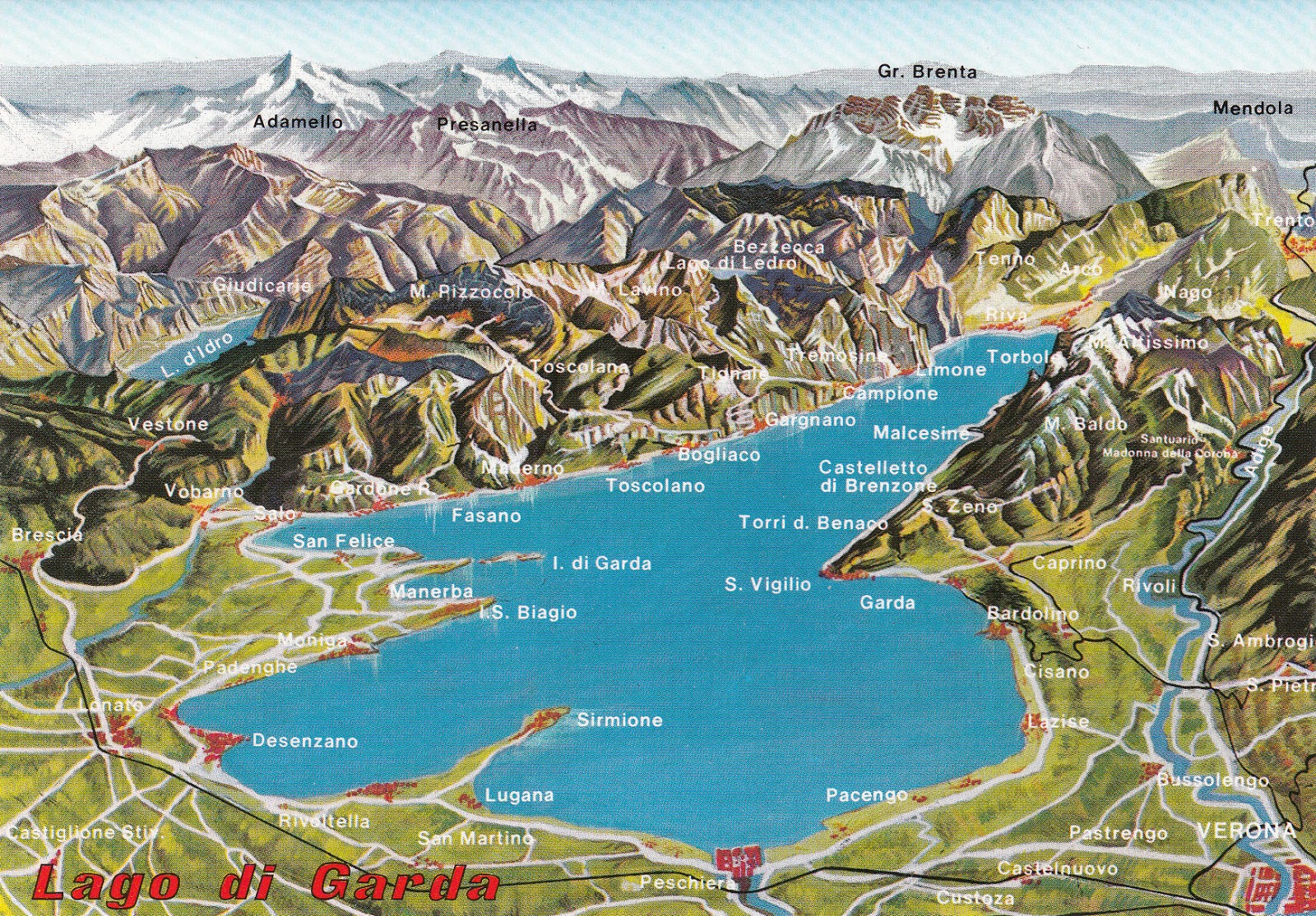 Lake Garda Towns Map
