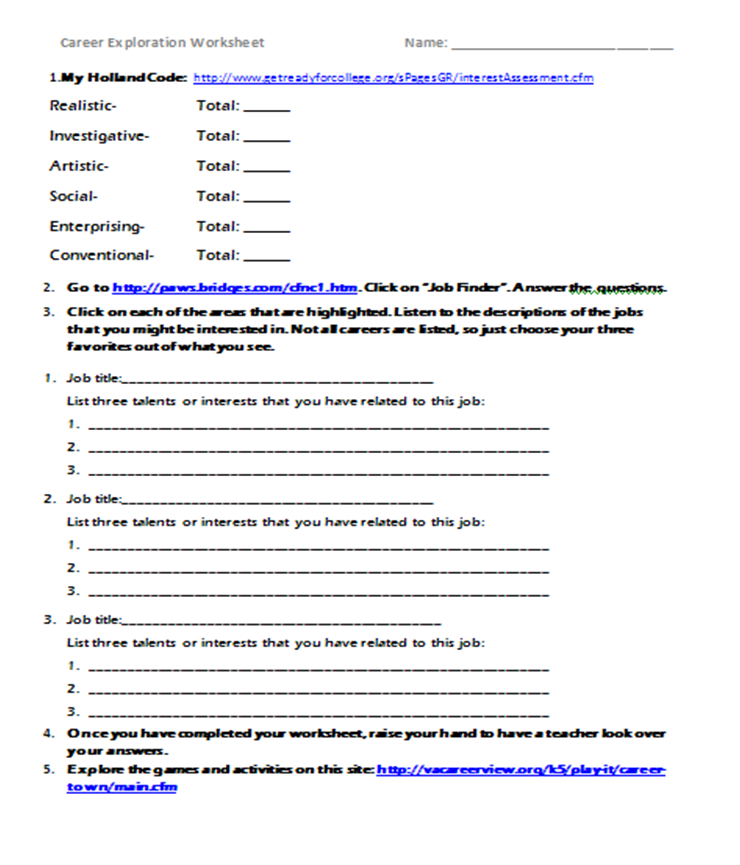 The Inspired Counselor Career Exploration Lessons Webquest The Inspired Counselor Career Exploration Lessons Webquest