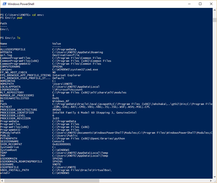 Windows PowerShell - Zmienne Środowiskowe Windows Windows PowerShell - Zmienne Środowiskowe Windows