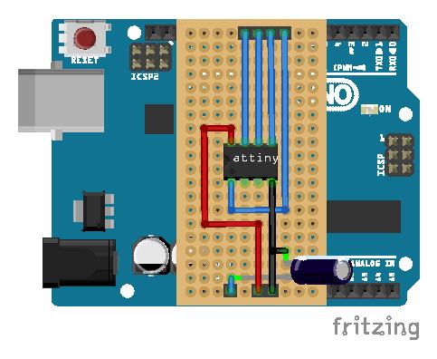 How to make arduino attiny programmer shield