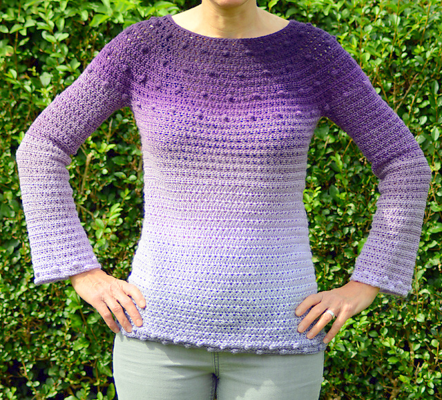 Long sleeve sweater top Crochet pattern