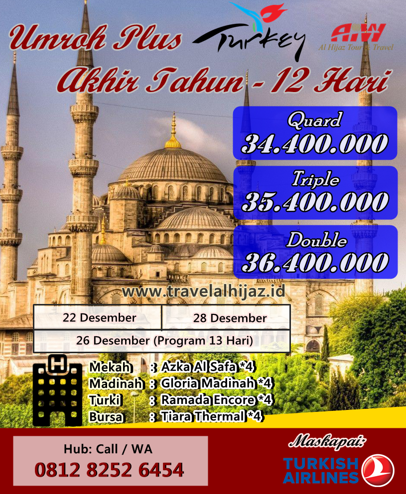 paket umroh plus turki program 10 hari