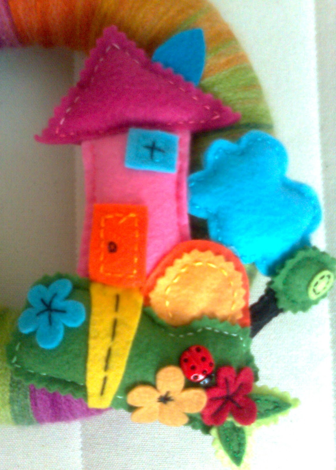 FELT IN LOVE Keçe Ev figürlü Kapı Süsü