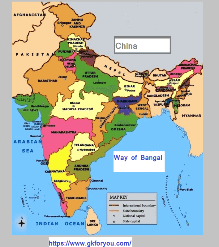 Bharat Desh Ka Naksha Bharat Ke Padosi Desh I Boundaries Of India