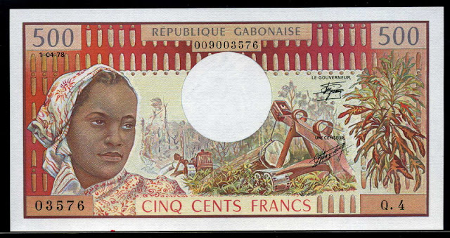 Gabonese money Gabon currency CFA franc banknotes