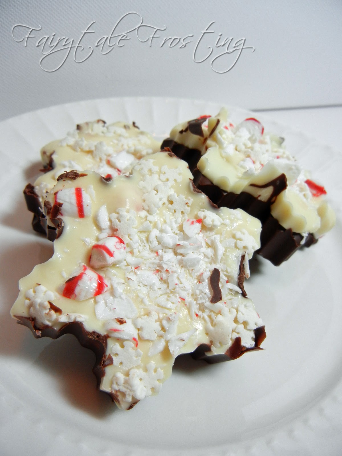 Fairytale Frosting Peppermint Bark Snowflakes