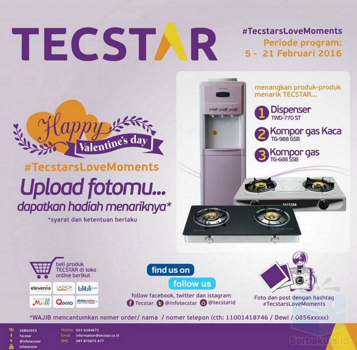 Promo Tecstar Love Moment Berhadiah Dispenser TWD-770 ST Promo Tecstar Love Moment Berhadiah Dispenser TWD-770 ST