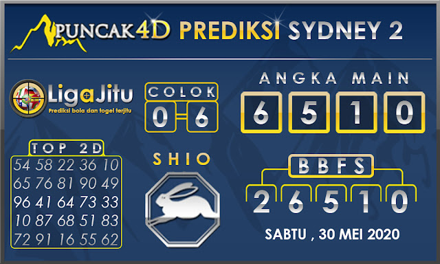 PREDIKSI TOGEL SYDNEY2 PUNCAK4D 30 MEI 2020