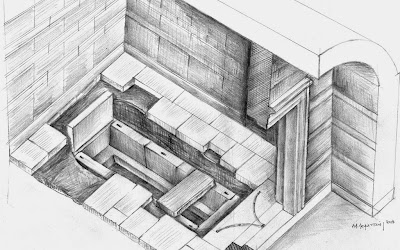 Inside the antechamber of the Amphipolis tomb  Amphipolis_02