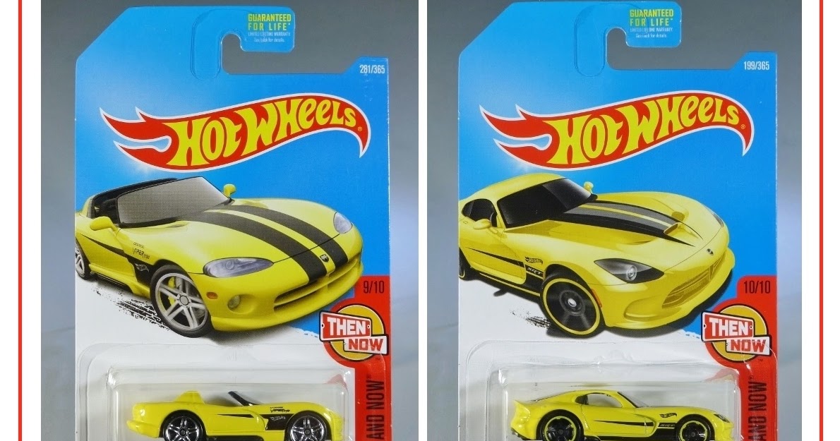 Hot Wheels Dodge Viper rt//10 then and now 9//10 1:64 281//365 2017