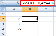 Excel : Match Function