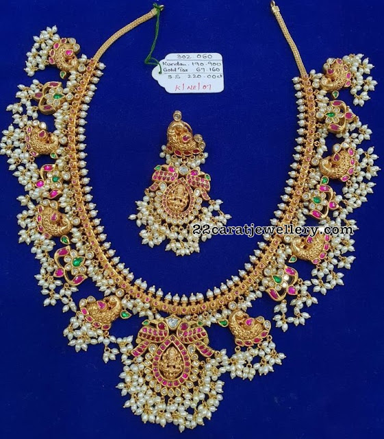 Heavy Lakshmi Guttapusalu Necklaces - Jewellery Designs