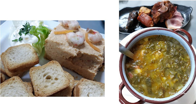 Paté de centollo y pote asturiano de Sidrería Narcea, Cangas del Narcea