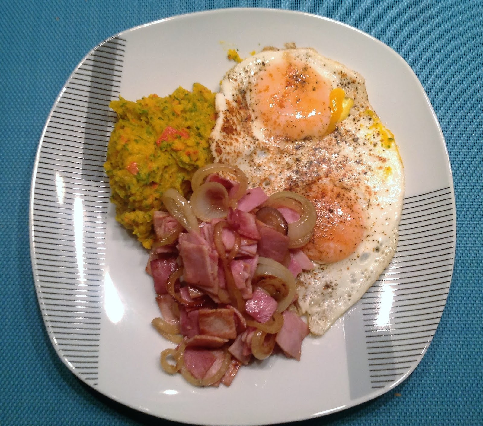 Wessels low carb Welt: Kürbispüree mit Spiegelei und Schinken