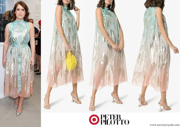 Princess Eugenie wore Peter Pilotto High-Neck Sleeveless Silk Blend Midi Dress