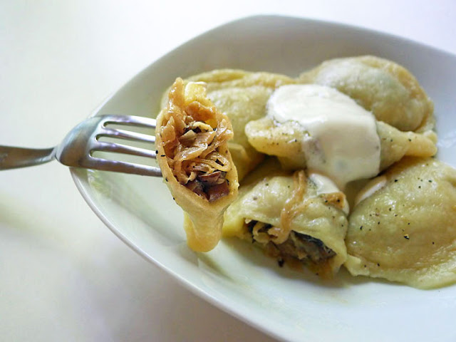 Cooking Weekends: Pierogi with Sauerkraut, Mushroom &amp; Bacon Filling
