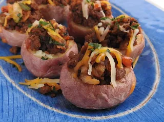 Sausage Stuffed Red Potatoes