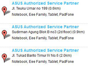 Alamat Service Center ASUS